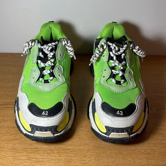 Balenciaga Shoes | Balenciaga Triple S Lime Green Size 9 Fits Like 9.5 for Sale | Color: Green | Size: 9 | Detailsales2022's Closet